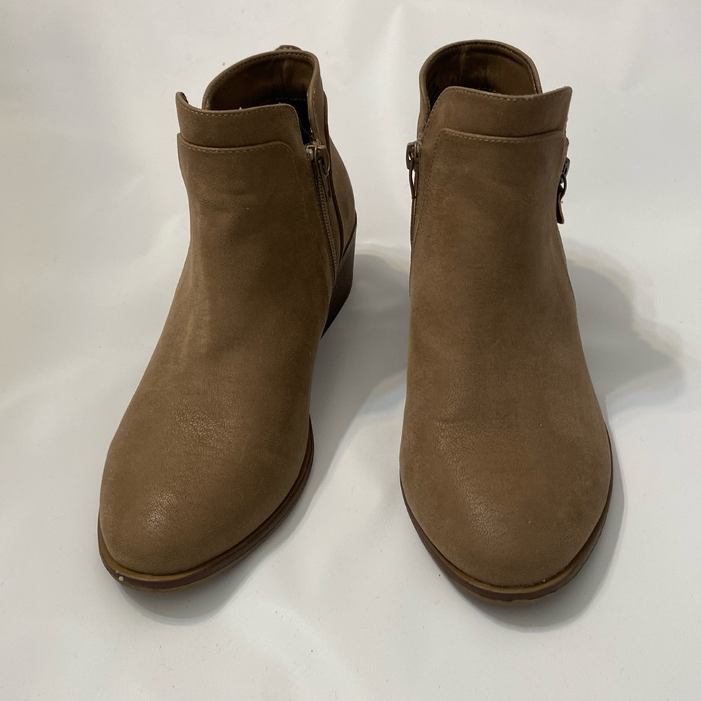 MIA WOMEN'S KENDIS DOUBLE ZIP FAUX LEATHER ANKLE BOOTS SIZE 6.5